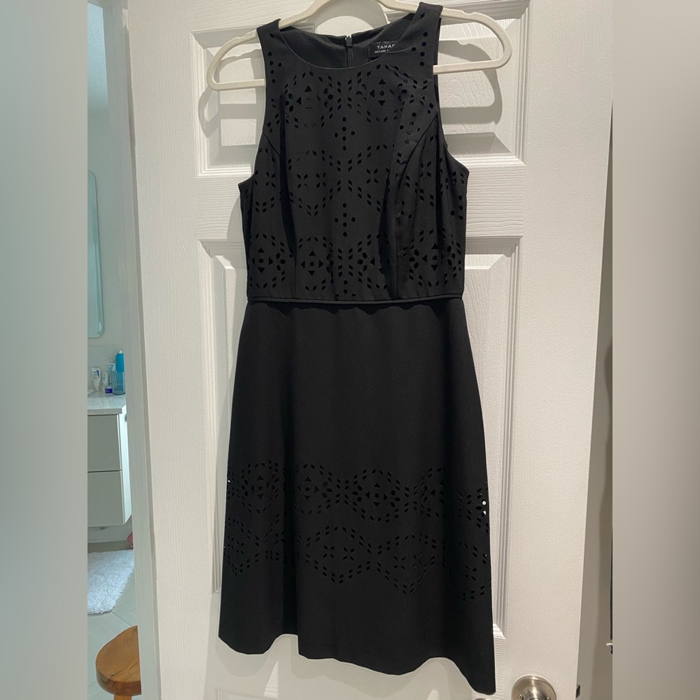 Tahari black A-line dress, size 4